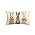 Sm:)e Polka Dot Love Heart Bunny Easter Throw Pillow Cover, 12 x 20 Inch Bow Rabbit Cushion Case Decoration for Sofa Couch